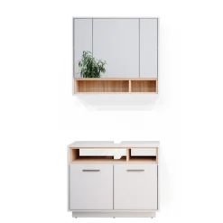 Badmöbel-Set Beatrice Weiß 2 Teile Vicco