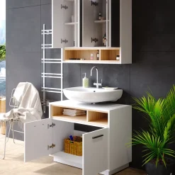 Badmöbel-Set Beatrice Weiß 2 Teile Vicco