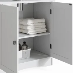 Badmöbel-Set Bianco Weiß 2 Teile Vicco