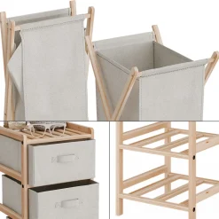 Badmöbel-Set Bruno Beige 3 Teile Vicco