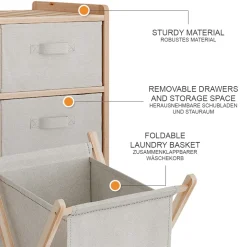 Badmöbel-Set Bruno Beige 3 Teile Vicco