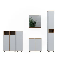 Badmöbel-Set Didi Weiß/Artisan 5 Teile Vicco