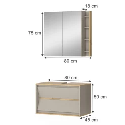 Badmöbel-Set Edelin Cashmere 2 Teile Vicco