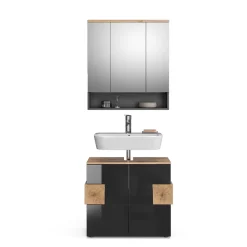 Badmöbel-Set Eden Anthrazit 2 Teile Vicco