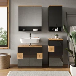Badmöbel-Set Eden Anthrazit 4 Teile Vicco