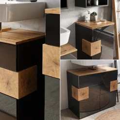 Badmöbel-Set Eden Anthrazit 4 Teile Vicco