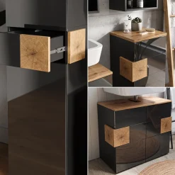 Badmöbel-Set Eden Anthrazit 5 Teile Vicco