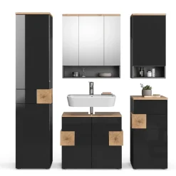 Badmöbel-Set Eden Anthrazit 5 Teile Vicco