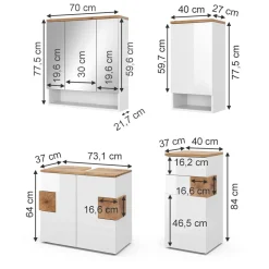 Badmöbel-Set Eden Weiß 4 Teile Vicco