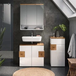 Badmöbel-Set Eden Weiß 3 Teile Vicco