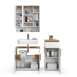 Badmöbel-Set Eden Weiß 3 Teile Vicco