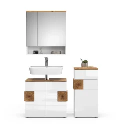 Badmöbel-Set Eden Weiß 3 Teile Vicco