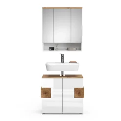 Badmöbel-Set Eden Weiß 2 Teile Vicco