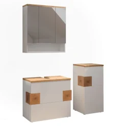 Badmöbel-Set Eden Weiß 3 Teile Vicco