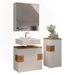 Badmöbel-Set Eden Weiß 3 Teile Vicco