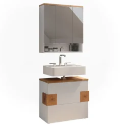 Badmöbel-Set Eden Weiß 2 Teile Vicco