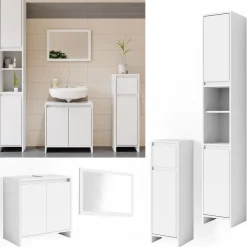 Badmöbel-Set Emma Weiß 4 Teile Vicco