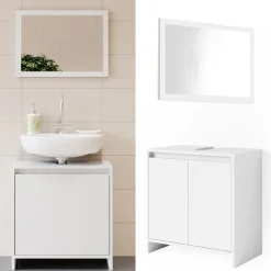 Badmöbel-Set Emma Weiß 2 Teile Vicco