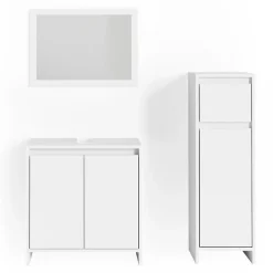 Badmöbel-Set Emma Weiß 3 Teile, mit Midischrank Vicco