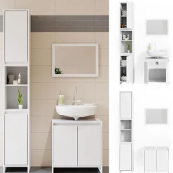 Badmöbel-Set Emma Weiß 3er Set Vicco