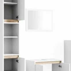 Badmöbel-Set Emma Weiß/Sonoma 4 Teile Vicco