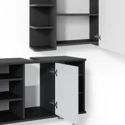 Badmöbel-Set Fynn Anthrazit 2 Teile, Unterschrank 80 cm Vicco