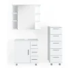 Badmöbel-Set Ilias Weiß 3 Teile, mit Midischrank Vicco