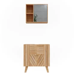 Badmöbel-Set Lucie Bambus 2 Teile Vicco