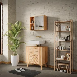 Badmöbel-Set Lucie Bambus 2 Teile Vicco