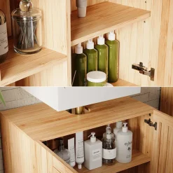 Badmöbel-Set Lucie Bambus 2 Teile Vicco