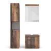 Badmöbel-Set Luna Oldstyle 3 Teile, mit Hochschrank Vicco