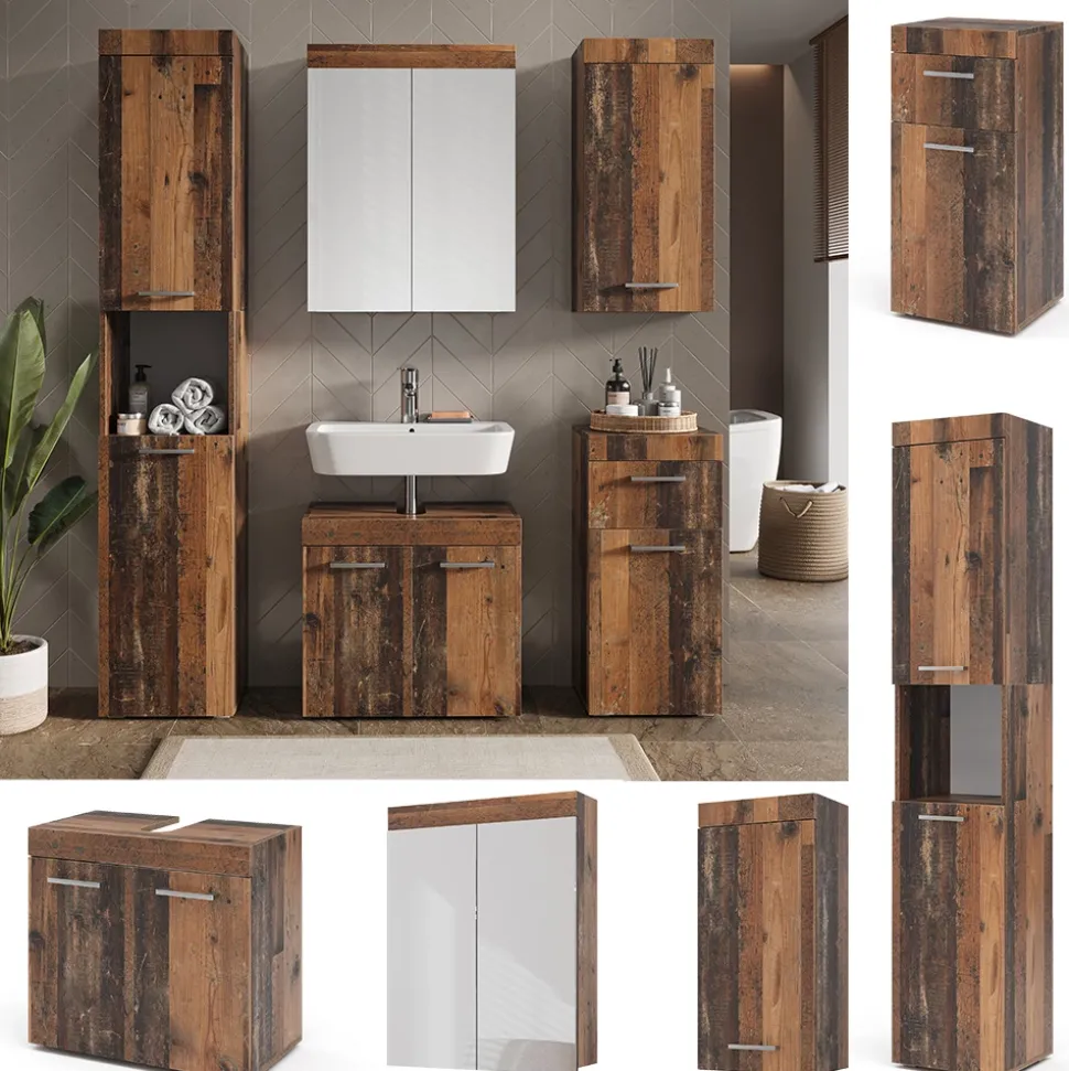 Badmöbel-Set Luna Oldstyle 5 Teile Vicco