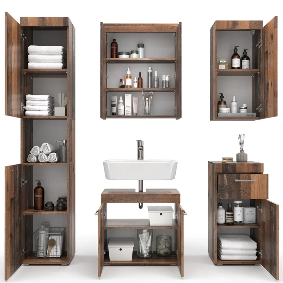 Badmöbel-Set Luna Oldstyle 5 Teile Vicco