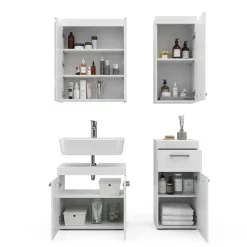 Badmöbel-Set Luna Weiß 4 Teile Vicco