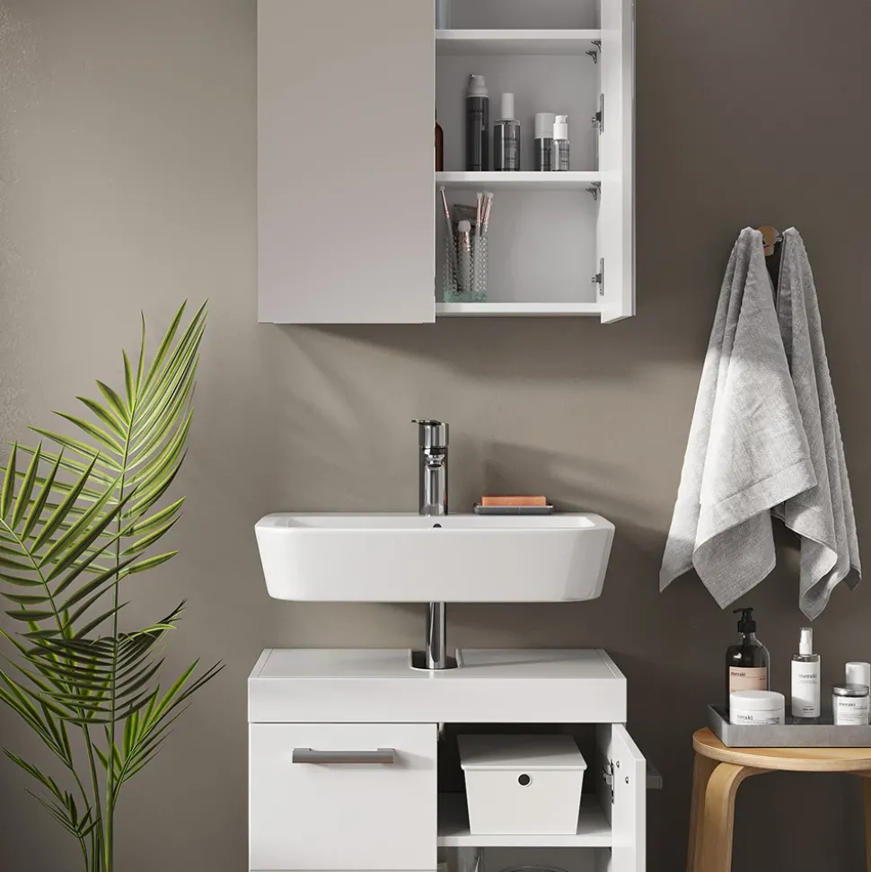 Badmöbel-Set Luna Weiß 2 Teile Vicco