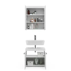 Badmöbel-Set Luna Weiß 2 Teile Vicco