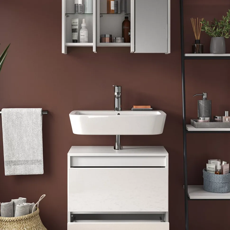 Badmöbel-Set Majest Weiß 2 Teile Vicco