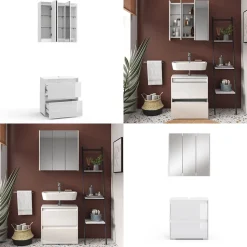 Badmöbel-Set Majest Weiß 2 Teile Vicco