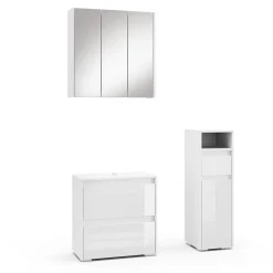 Badmöbel-Set Majest Weiß 3 Teile Vicco