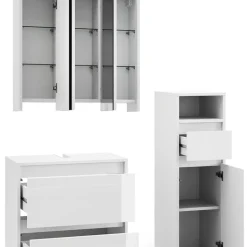 Badmöbel-Set Majest Weiß 3 Teile Vicco