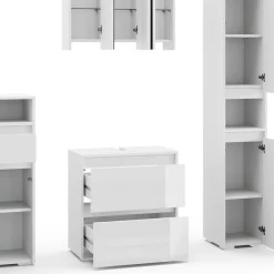 Badmöbel-Set Majest Weiß 4 Teile Vicco