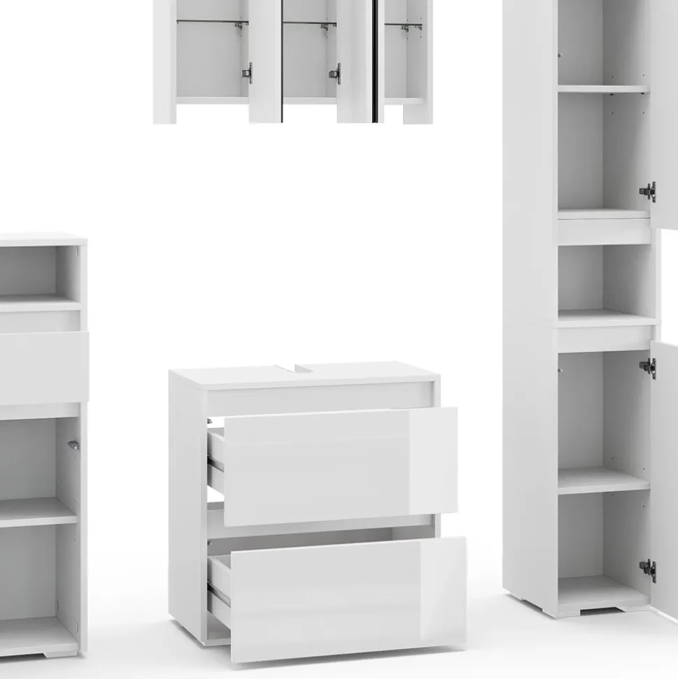 Badmöbel-Set Majest Weiß 4 Teile Vicco