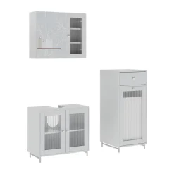 Badmöbel-Set Malte Weiß 3 Teile Vicco