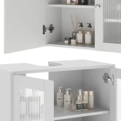 Badmöbel-Set Malte Weiß 3 Teile Vicco