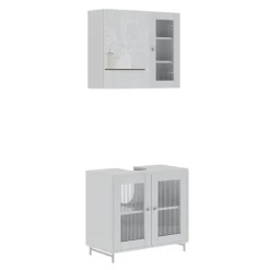 Badmöbel-Set Malte Weiß 2 Teile Vicco