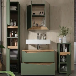 Badmöbel-Set Marelle Grün/Artisan 4 Teile Vicco
