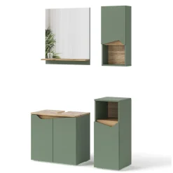 Badmöbel-Set Marelle Grün/Artisan 4 Teile Vicco