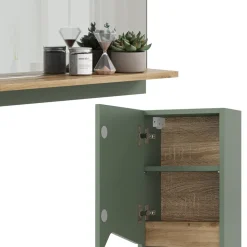 Badmöbel-Set Marelle Grün/Artisan 4 Teile Vicco