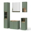 Badmöbel-Set Marelle Grün/Artisan 5 Teile Vicco