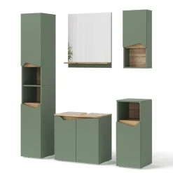 Badmöbel-Set Marelle Grün/Artisan 5 Teile Vicco